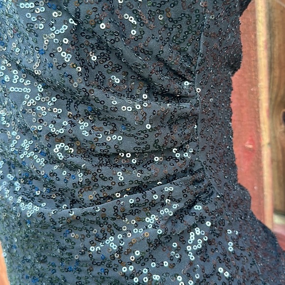 Cache Women’s One Shoulder Sequins Swift Top Size XS Black - Picture 6 of 10